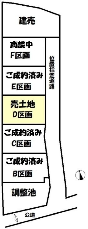 関市小屋名　B～F区画 区画図 写真