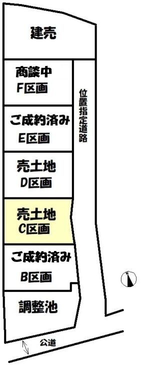 関市小屋名　B～F区画 区画図 写真